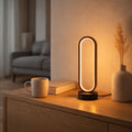 LED Ring Tischlampe – Minimalistische USB Nachttischlampe mit Dimmfunktion