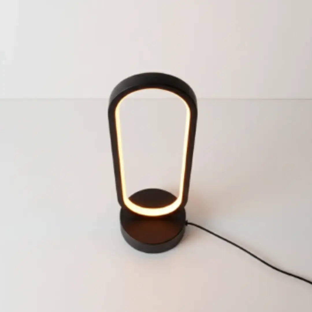 LED Ring Tischlampe – Minimalistische USB Nachttischlampe mit Dimmfunktion