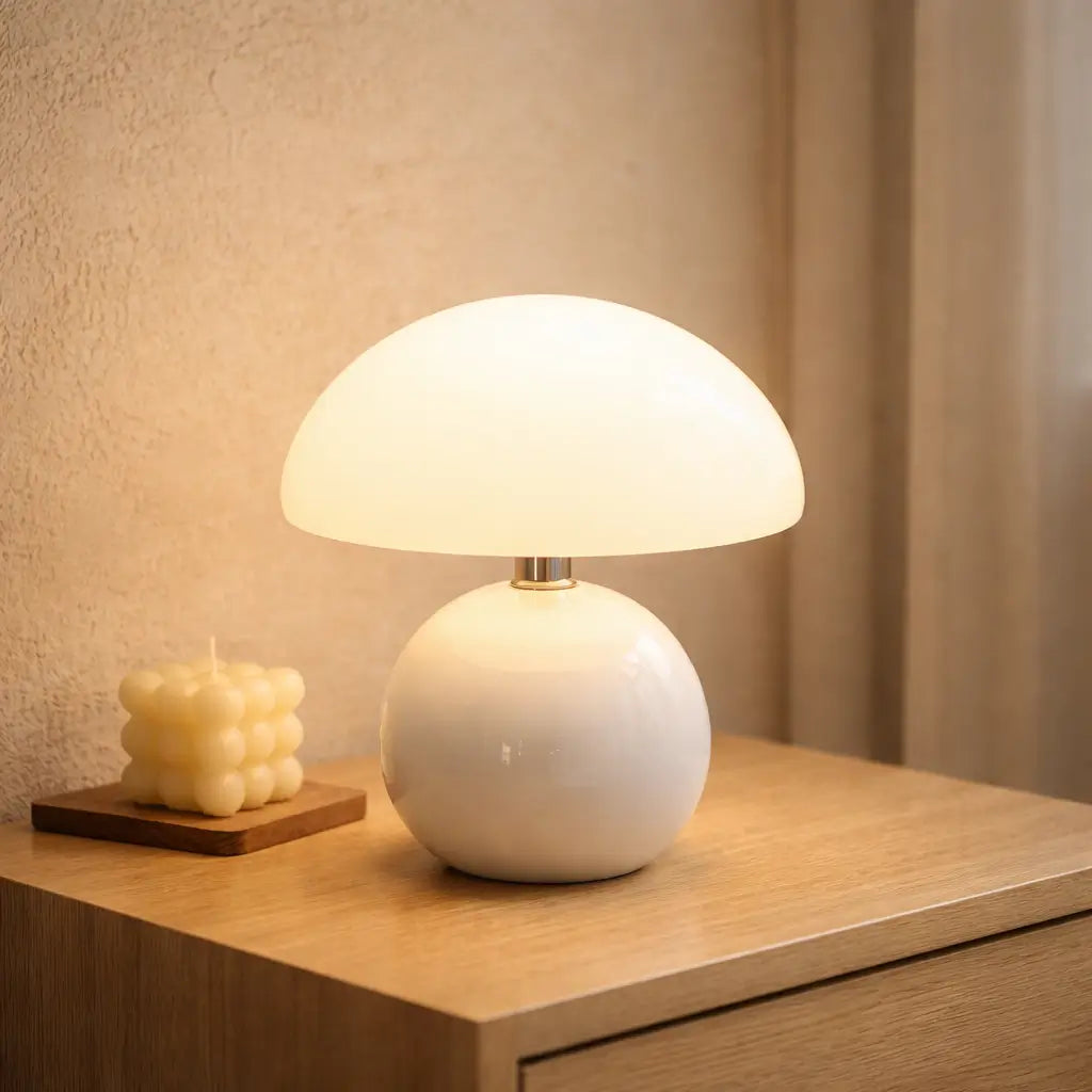 Mushroom Tischlampe Retro – LED Nachttischlampe mit 3-stufiger Lichtsteuerung