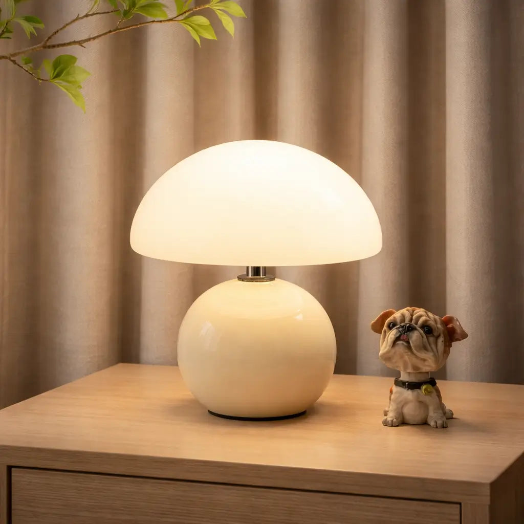 Mushroom Tischlampe Retro – LED Nachttischlampe mit 3-stufiger Lichtsteuerung