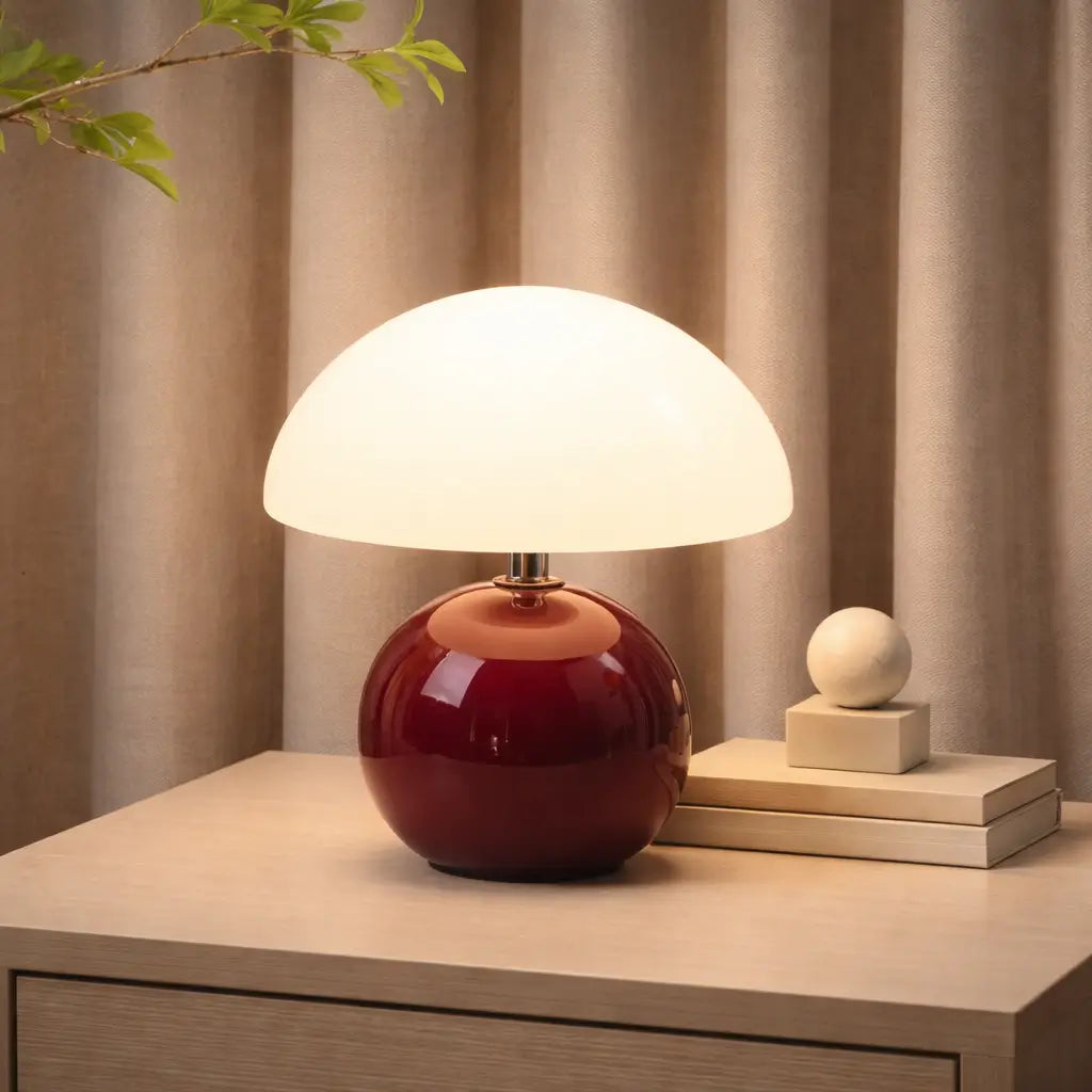 Mushroom Tischlampe Retro – LED Nachttischlampe mit 3-stufiger Lichtsteuerung