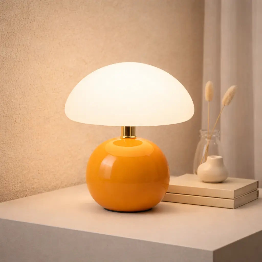 Mushroom Tischlampe Retro – LED Nachttischlampe mit 3-stufiger Lichtsteuerung