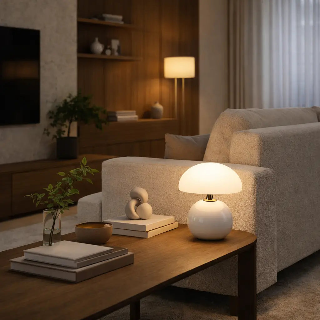 Mushroom Tischlampe Retro – LED Nachttischlampe mit 3-stufiger Lichtsteuerung