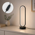 LED Ring Tischlampe – Minimalistische USB Nachttischlampe mit Dimmfunktion