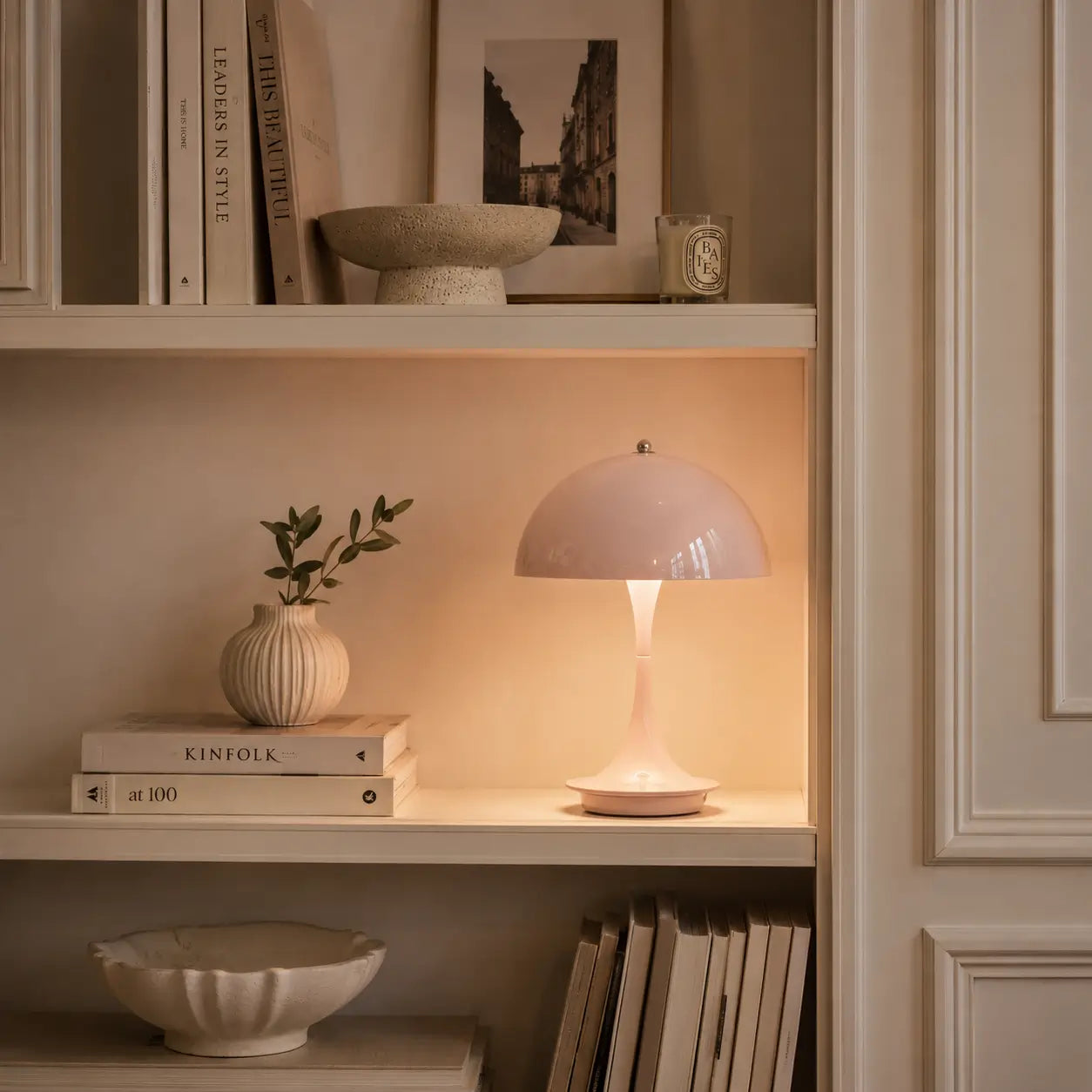 NordicGlow™ Kabellose Mushroom Tischlampe mit Touch-Dimmung