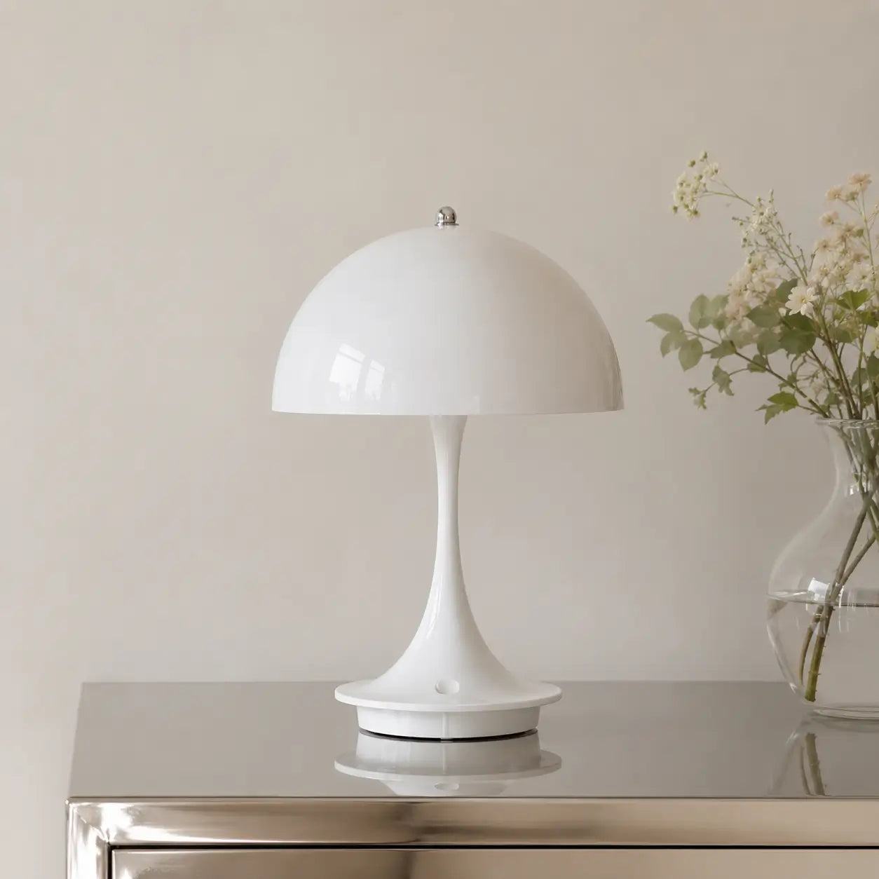 NordicGlow™ Kabellose Mushroom Tischlampe mit Touch-Dimmung