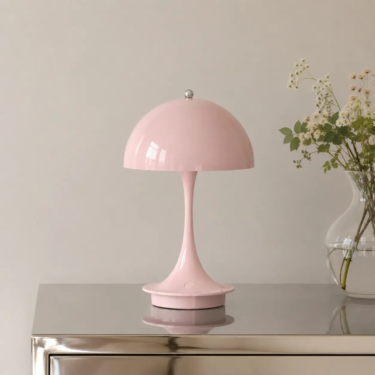 NordicGlow™ Kabellose Mushroom Tischlampe mit Touch-Dimmung