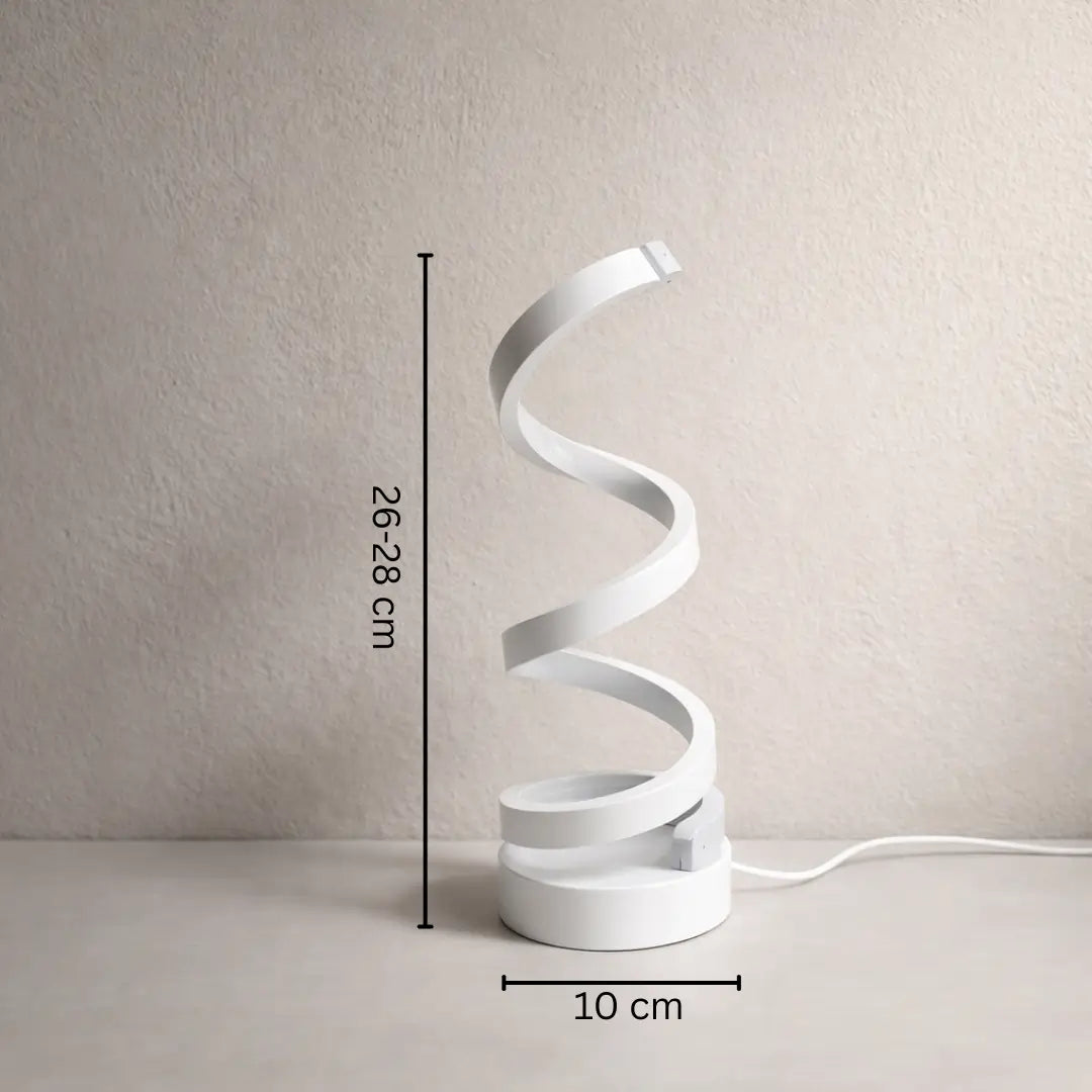 Spiral LED Tischlampe – Moderne USB-Schreibtischlampe mit Dimmfunktion